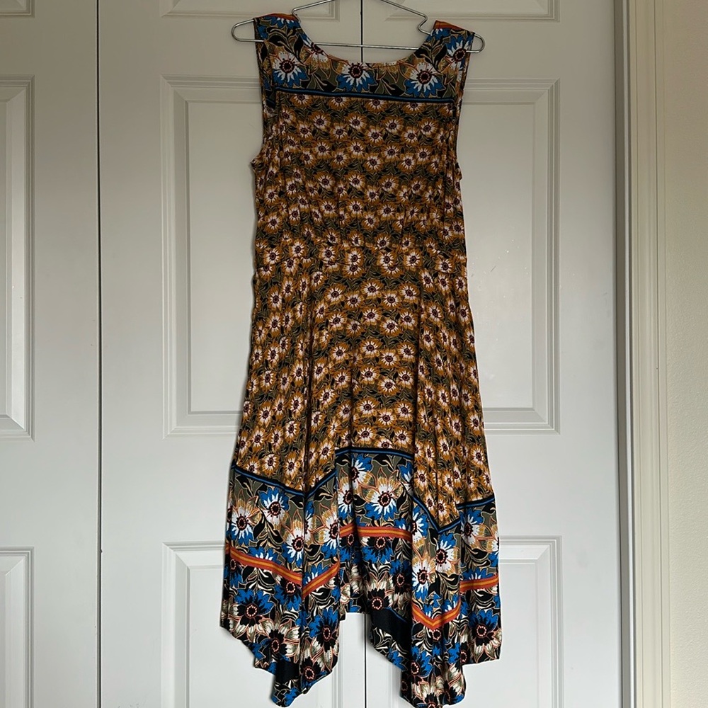 MAEVE by  Anthropology Sun flowers dress  floral sz medium 5 wooden button back